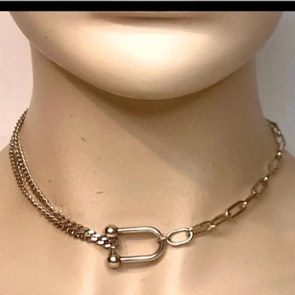 Sterling Silver Horseshoe Necklace Bracelet Ring Set Matching Bundle HorseBit - Picture 2 of 10